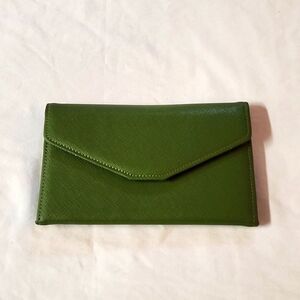 Zopper green and yellow/cream travel wallet